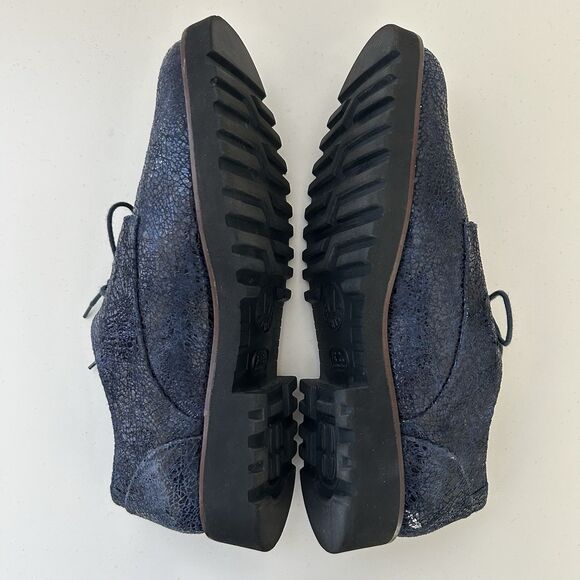 Mephisto Sabatina Patent Leather Oxford Lace Up Derby Shoes Womens Sz 9 Blue - Picture 9 of 11